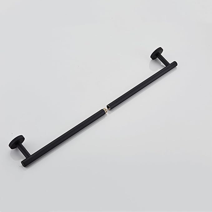 Bathroom Towel Bar, 24-Inch Towel Rack for Bathroom Wall Mounted, Matte Black Thicken SUS304 Stainless Steel Towel Rod Modern Home Decor(Total Length 26-Inch)