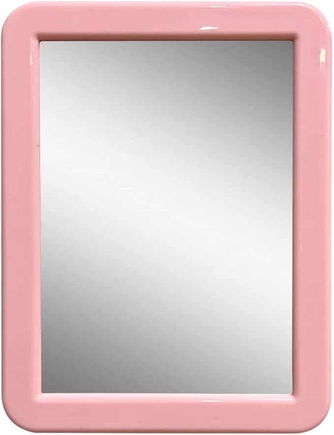 Locker Mirror Magnetic for Girls Locker, Light Pink 5" x 7" - Real Glass Magnetic Mirror for School Locker, Office, Home