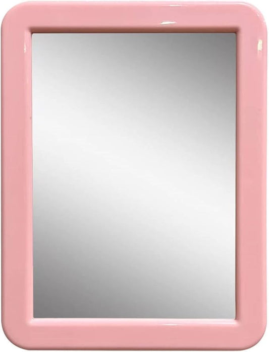 Locker Mirror Magnetic for Girls Locker, Light Pink 5" x 7" - Real Glass Magnetic Mirror for School Locker, Office, Home