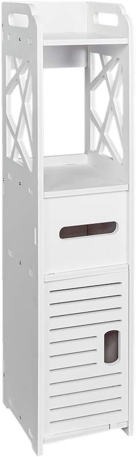 Bathroom Storage Shelf Drawer Multi Compartment Organizer Water Proof Anti Decay Anti Rot Environmental Friendly White