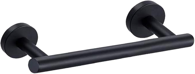 Nolimas Matte Black Bath Hand Towel Bar Single Bars Towel Rack Rod Classic Wall Mounted Stainless Steel Bathroom Towel Bar Toilet Kitchen Towel Shelf Single Layer,9inch