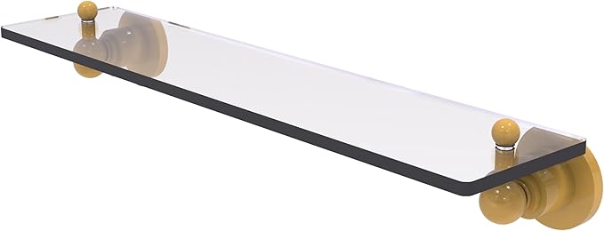 Allied Brass AP-1/22-SGL Astor Place 22 inch Glass Vanity Shelf with Beveled Edges, Spanish Gold