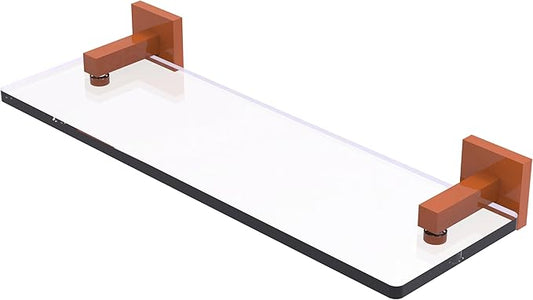 Allied Brass MT-1-16-ASP Montero Collection 16 Inch Glass Vanity Shelf with Beveled Edges, Autumn Sparkle