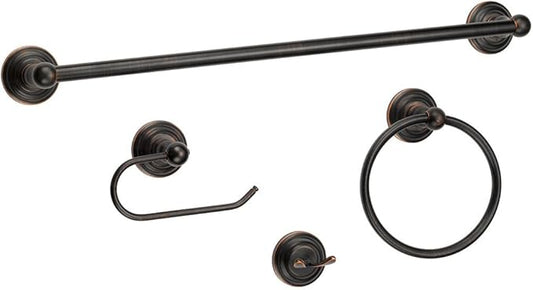 Designers Impressions 800 Series 4 Piece Oil Rubbed Bronze Bathroom Hardware Set