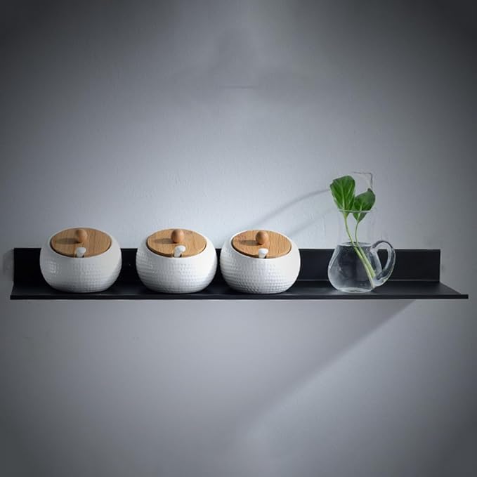 Bathroom Shelf Single Layer Wall Mount Floating Storage Rack in Space Aluminum Rustproof Design for Efficient Bathroom Organization