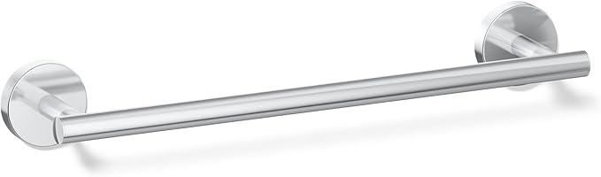 KOHLER K-27288-CP Elate® 12" Towel Bar, Minimalist Design, Premium Durable Metal, Corrosion Resistant, Polished Chrome