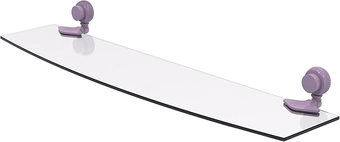 Allied Brass 433T/24-LVN Venus Collection 24 Inch Glass Shelf with Twist Accents, Lavender