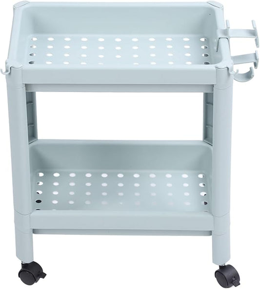 Bathroom Floor Shelf, Bathroom Storage, Open Shelf, Freestanding Corner Shelves, Shelves, Storage Shelves, Nordic (2 Layers (with Wheels)