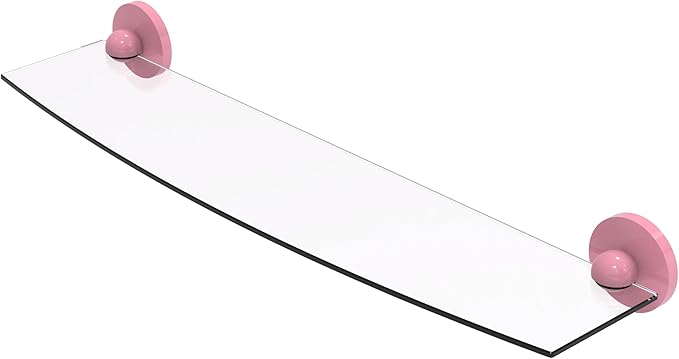Allied Brass 1033/24-PNK Skyline Collection 24 Inch Glass Shelf, Pink