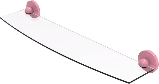 Allied Brass 1033/24-PNK Skyline Collection 24 Inch Glass Shelf, Pink