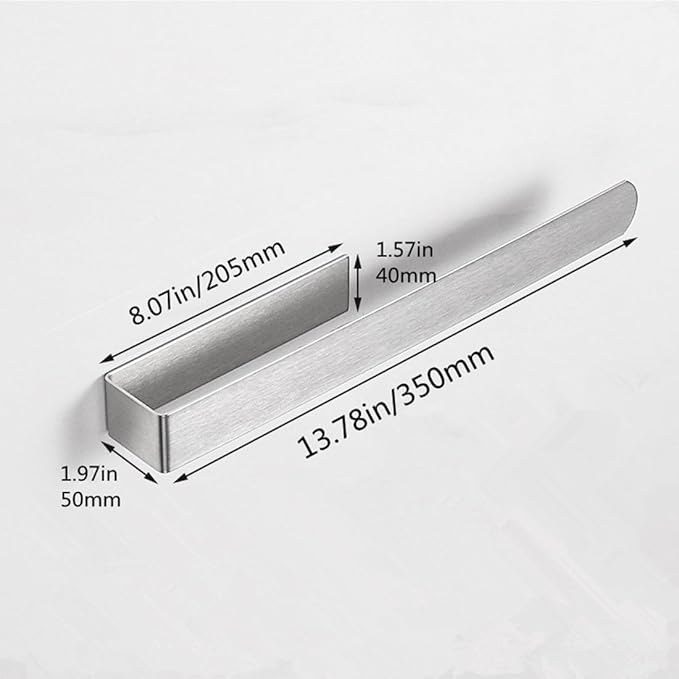 szhdxsy 2pcs Towel Holder SUS 304 Stainless Steel Brushed Hand Towel Rod, Self Adhesive Towel Holder Towel Rod Towel Rack for Bathroom(Silver, 14in)