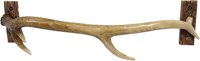 Towel Bar in Rustic Faux Antler Design - Wall Mounted Towel Holder for Cabin Lodge Decor