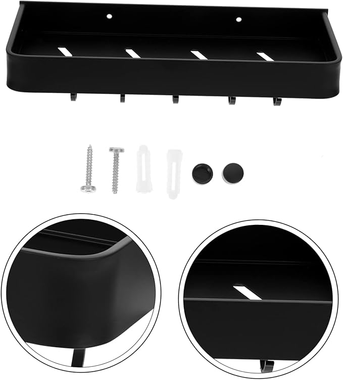 Bathroom Shelf Wall Mounted Storage Rack Hotel Kitchen Home Supply Smooth Edges