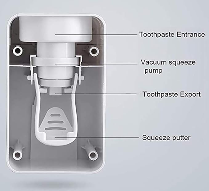 Automatic Toothpaste Dispenser for Kids, 2 PCS Toothpaste Squeezer for Kids & Family Shower Decor, is Wall Mounted Bathroom Accessories Organizer (Grays, 2PACK)