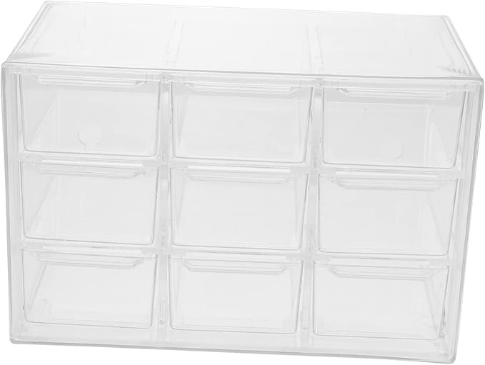 Multi-grid Desk Organizer Storage Box with Removable Drawers Versatile Cosmetic and Stationery Storage Container for Home and Office Desktop Organizer