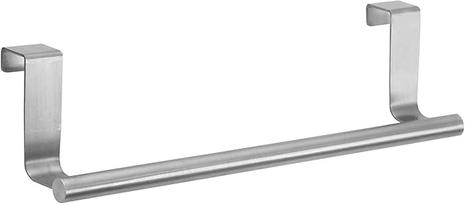 iDesign Orbinni Steel Over the Door Organizer, Valet Storage Hook for Bedroom, Closet, Bathroom, 4" x 8.3" x 11", Rose Gold