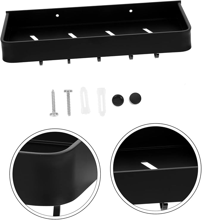 PRETYZOOM Wall-mounted Storage Rack Floating Shelf for Bathroom Kitchen Must Haves Strong Bearing Capacity