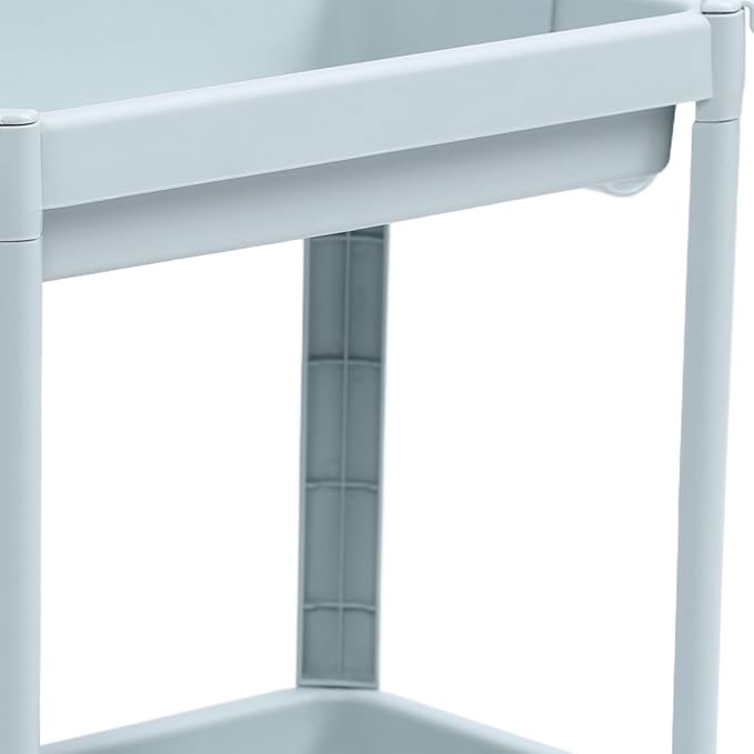 Storage Shelf for Bathroom, Open Shelf for Bathroom Storage, Independent Corner Shelf, Storage Shelf, Nordic Blue (2 (2 Tier)
