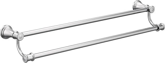 Moen Belfield Chrome 24-Inch Bathroom Double -Towel Bar, YB6422CH