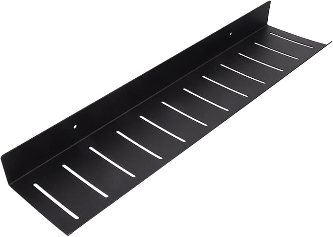 Garneck Black Space Aluminum Wall Mounted Bathroom Organizer Shelf Nail Wall Storage Rack for Living Bedroom Office Space Saving Bathroom Shelves