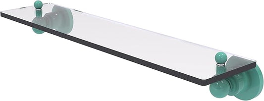 Allied Brass AP-1/22-SFG Astor Place 22 inch Glass Vanity Shelf with Beveled Edges, Sea Foam Green