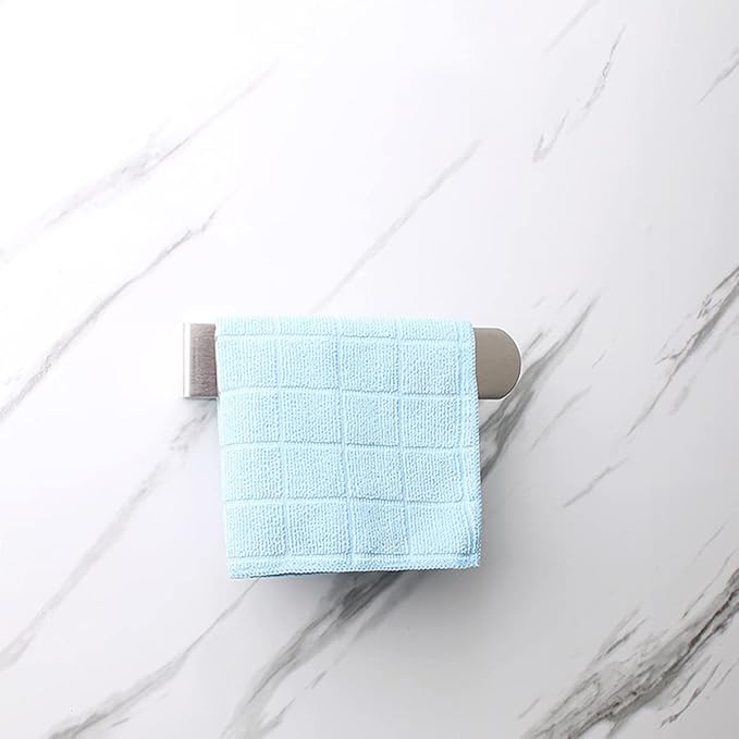Hand Towel Holder Bathroom, Hand Towel Bar/Towel Ring, 3M Self Adhesive No Drilling Stick on Wall Towel Holder Towel Rod Towel Rack for Bathroom SUS 304 Stainless Steel Brushed Nickel Silvery