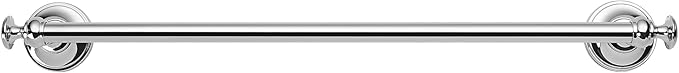 khtumeware 1 Pack Vibrant Polished Chrome Towel Bar 18 Inch Towel Rack for Bathroom Wall Mounted Thicken Steel Towel Rod Modern Home Decor