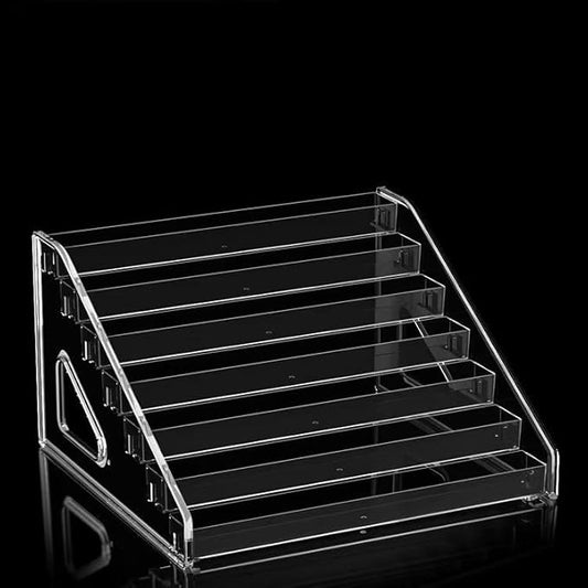Transparent Display Stand Makeup Large 7-Tier Cosmetic Organizer Shelf Countertop for Perfume, Skincare, Eyeshadow Palettes, Candies, Cookies, Figures