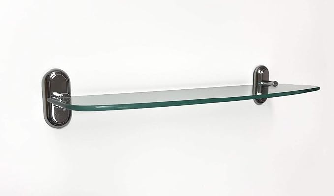 18" Glass Shelf in Polished Chrome