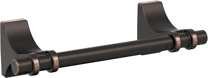 Amerock BH36051ORB | Oil Rubbed Bronze Pivoting Double Post Toilet Paper Holder | 8-13/16 in. (224 mm) Toilet Tissue Holder | Davenport | Bath Tissue Holder | Bathroom Hardware | Bath Accessories