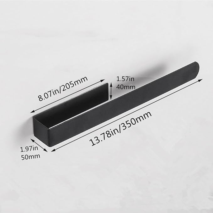 szhdxsy 2pcs Towel Holder SUS 304 Stainless Steel Brushed Hand Towel Rod, Self Adhesive Towel Holder Towel Rod Towel Rack for Bathroom (Black, 14)