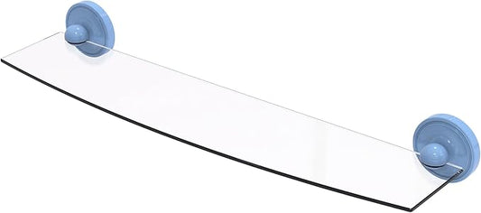 Allied Brass PR-33/24-FTB Prestige Regal Collection 24 Inch Glass Shelf, Flat Troll Blue