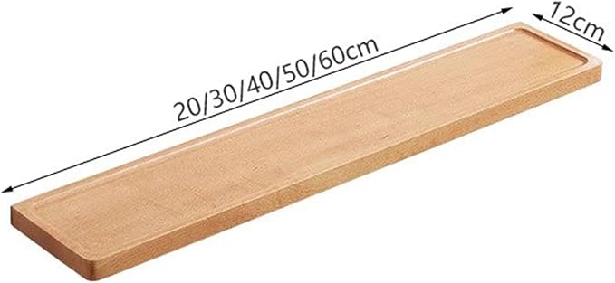 Bathroom Shelf, Floating Wood Shelf with Concave, No-Drill Beech Wood Shelf for Wall Storage, Wall Mounted Wooden Display Shelf for Kitchen, Bathroom, Living Room ,Wall Shelves for Bathroom(White,40cm