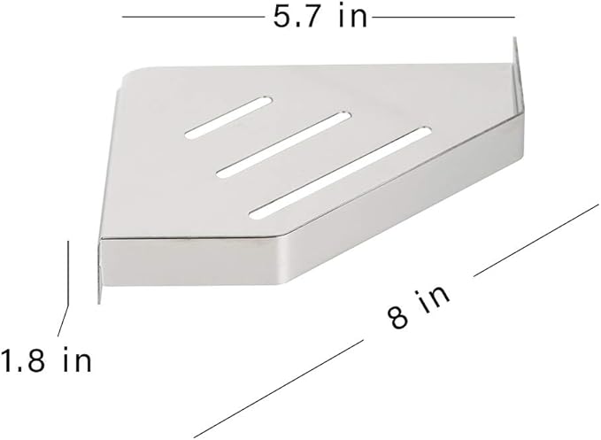 Lavatory Bathroom Corner 304 Stainless Steel Shelf Wall Mount Triangular, Soap Holder,Polished