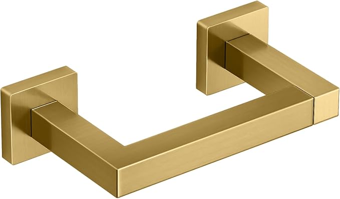 FEILERN Toilet Paper Holder Wall Mounted Post Pivoting Square Tissue Holders Roll Holder Hangers for Bathroom Commercial Toilet Paper Dispenser,Gold