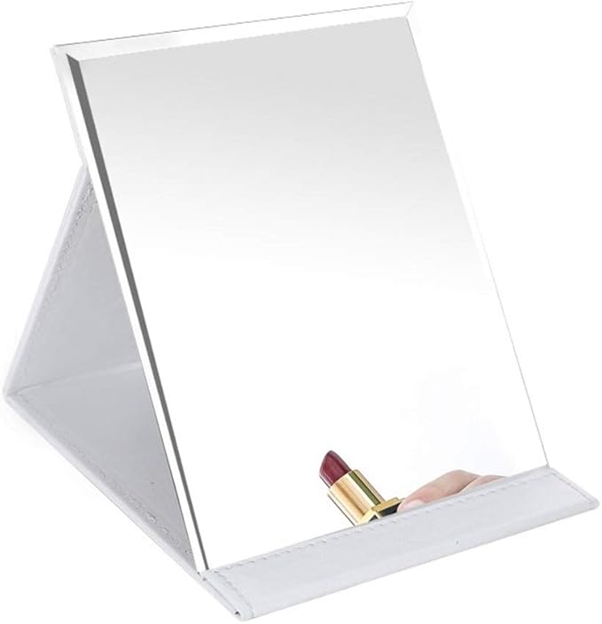 Zcooooool Large Portable Super HD Mirror - Multi Stand Angle Hand Free/Handheld/Tabletop Foldable Mirror 6.9x4.9 Inch