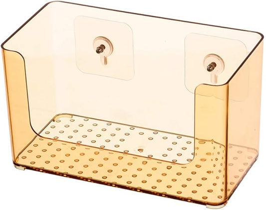 WFF Bathroom Self-Adhesive Rack, Floating Cosmetic Storage Box, Wash Mask Home-Free Perforated Wall Hanging, Hanging Toilet Rack (Color : B)