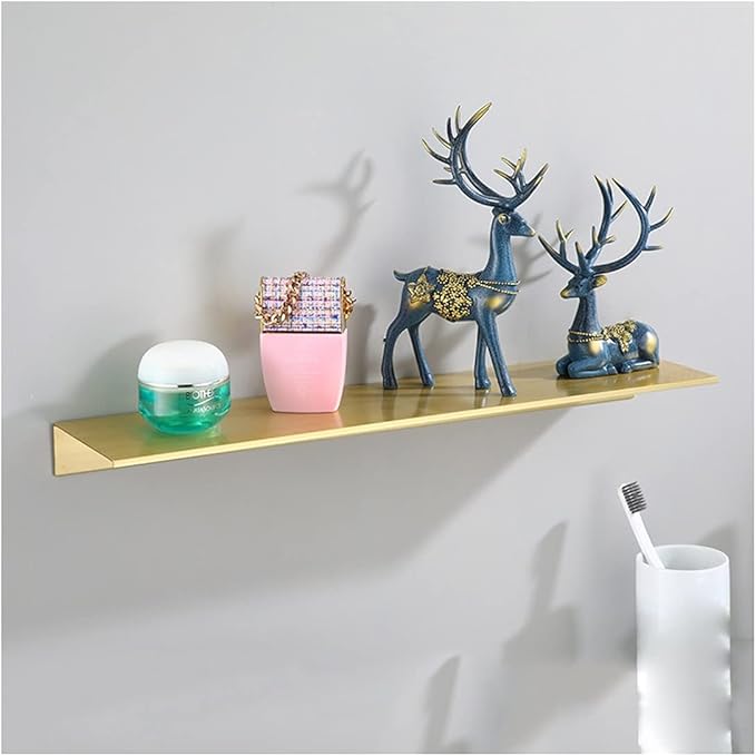 ZTBH Bathroom Divider 30-60 cm Length Bathroom Shelves, Wall Rack Bathroom Rack Bathroom Hardware Sets (Color : 40cm Brushed Gold)