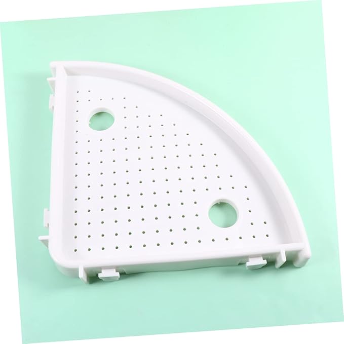 Triangle Bathroom Shelf with Suction Cup Traceless Storage Rack for Washing Supplies Easy-Clean Material Space-Saving Organizer for Home Decor White