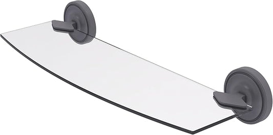 Allied Brass R-33/18-GYM Regal Collection 18 Inch Glass Shelf, Matte Gray