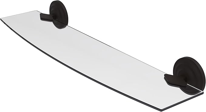 Allied Brass QN-33/24-ORB Que 24 Inch Glass Shelf, Oil Rubbed Bronze
