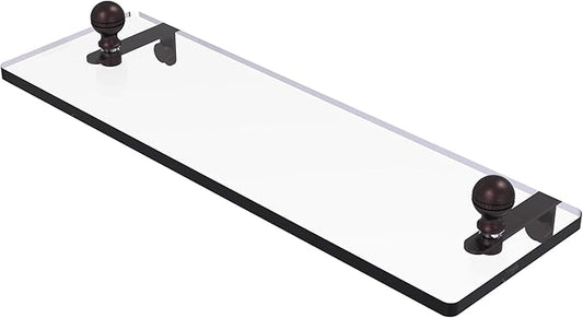 Allied Brass MA-1/16-ABZ Mambo 16 Inch Glass Vanity Beveled Edges Shelf, Antique Bronze