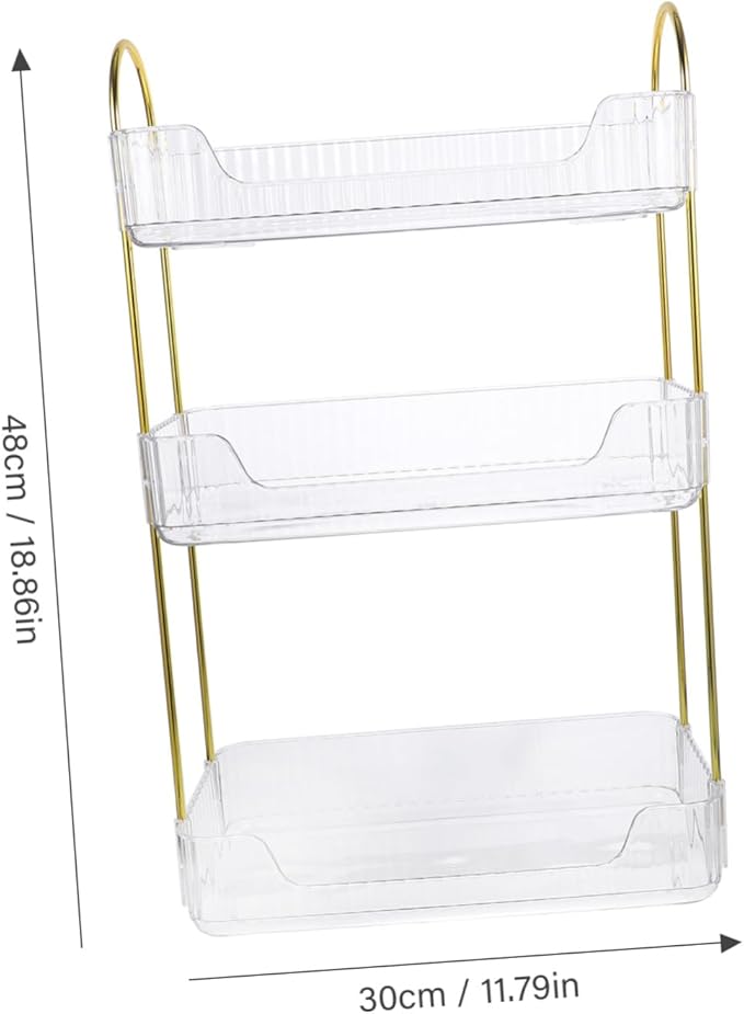 Hemobllo Bathroom Countertop Organizer Transparent Storage Rack for Cosmetics Multi Washroom Desktop Organizer Easy to Use Bathroom Shelf for Efficient Space Management