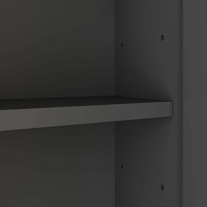 Panana Bathroom Mirror Cabinet Medicine Cabinets with 3 Mirrored Door Wall Mounted Cabinet with Mirror, Storage Shelf with Adjustable Shelves Storage Organizer Kitchen Cupboard (Black, 23.6x23.6 inch)
