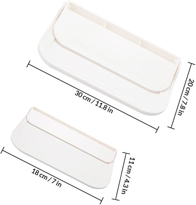 2pcs Foldable Adhesive Wall Shelf for Bathroom and Bedroom, Space-Saving Small and Large Floating Storage Racks for Soap, Towels, and Toiletries Organization