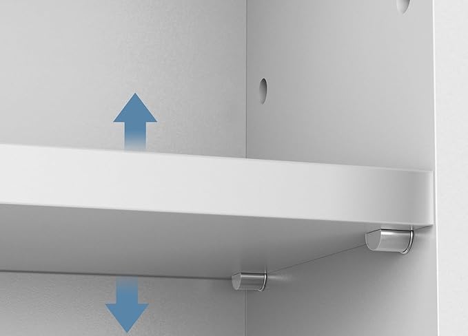 Pack 3, Medicine Cabinet Replacement Shelves Suitable for Bathroom Living Room Kitchen Wall Mounted and Hanging Medicine Cabinet, White (13.5 inch)