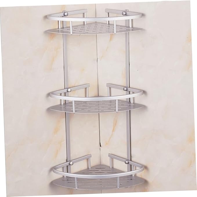 Zerodeko Rustproof Aluminum Triangle Shelf Easy Clean Wall Mounted Rack Bathroom Collector Storage