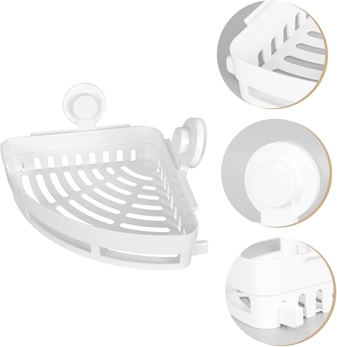 PRETYZOOM 1pc Punch Storage Shelf for Bathroom Easy Installation Multi-Function Organizer for Shampoo and Toiletries Space-Saving Wall-Mounted Rack