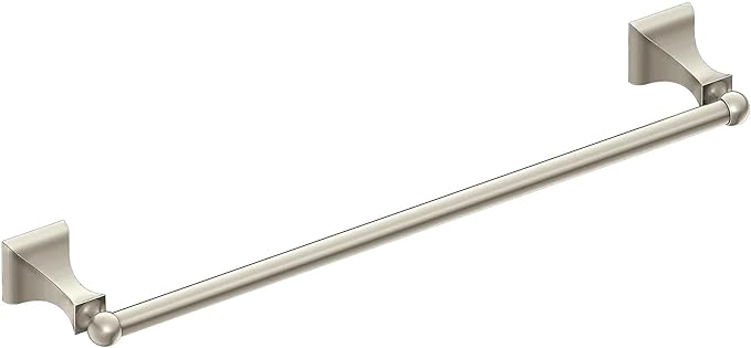 Moen DN8324BN Retreat Collection 24-Inch Bathroom Single Towel Bar, Brushed Nickel