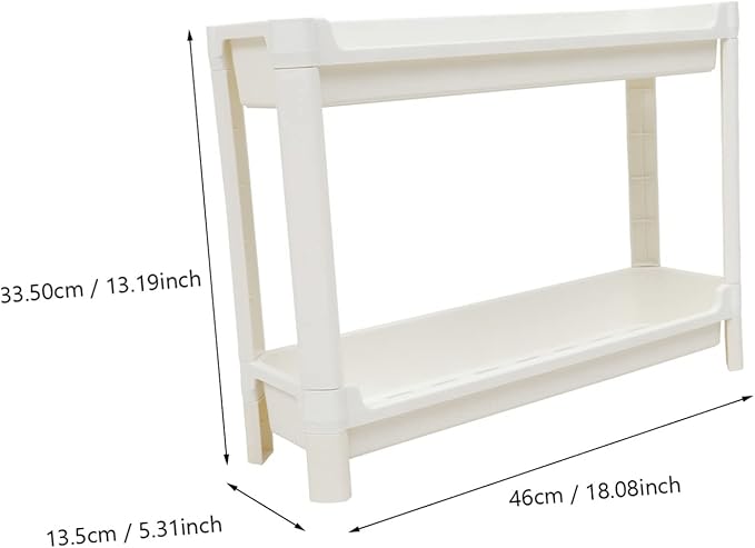 Vaguelly Multi-Layer Plastic Storage Rack Thick Bathroom Shelf for Corner Spaces Sturdy Floor Organizer for Bedroom and Bathroom Versatile Storage Solution